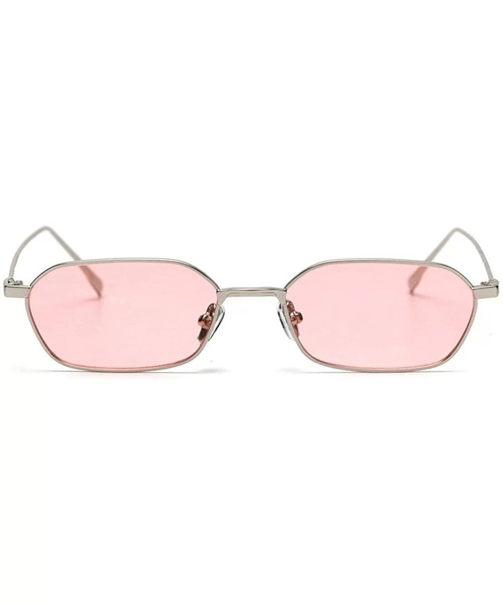 2019 new fashion retro small square frame unisex brand luxury designer sunglasses UV400 - Pink - CR18TIOZ26Z $15.44 Square