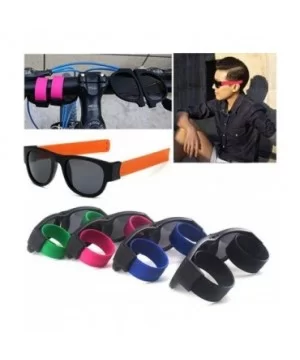 Fashion Creative Wristband Glasses Polarized Sunglasses Driving Goggles Snap Bracelet - Black - CG18UOEOON2 $9.97 Oversized