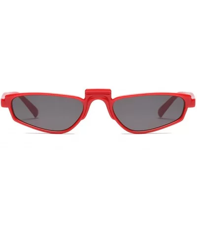 Small Narrow Rectangle Lady Sunglass - Red/Grey - CS18DWNZ5AO $6.70 Square