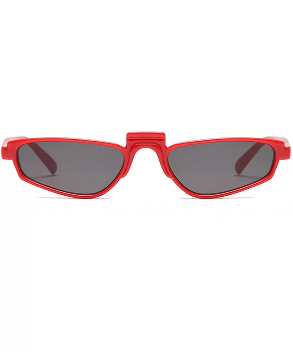 Small Narrow Rectangle Lady Sunglass - Red/Grey - CS18DWNZ5AO $6.70 Square