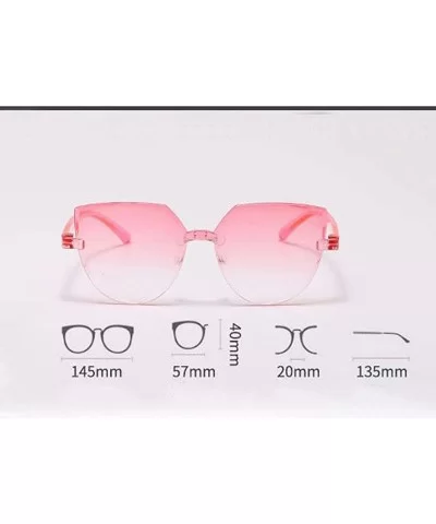 Colorful Frameless Siamese Sunglasses Jelly Candy Color Transparent Sunglasses for Party Gifts - B - CE190HUK2NC $7.85 Square