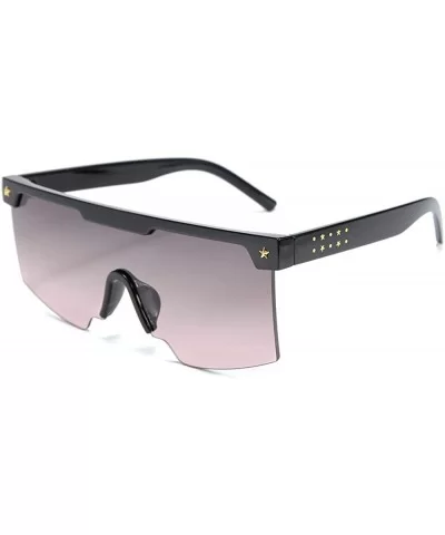 One-Piece Big Frame Sunglasses for Men and Women 2124 - Pink - CE18AN45XGH $5.60 Aviator