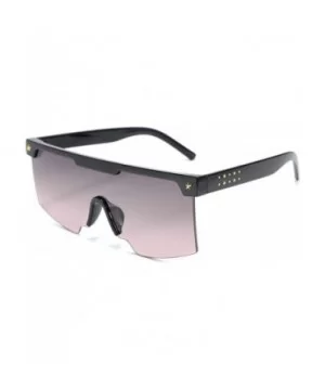 One-Piece Big Frame Sunglasses for Men and Women 2124 - Pink - CE18AN45XGH $5.60 Aviator