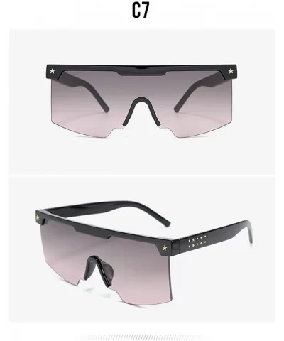 One-Piece Big Frame Sunglasses for Men and Women 2124 - Pink - CE18AN45XGH $5.60 Aviator