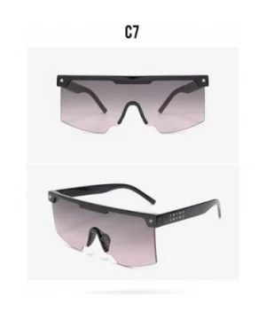 One-Piece Big Frame Sunglasses for Men and Women 2124 - Pink - CE18AN45XGH $5.60 Aviator