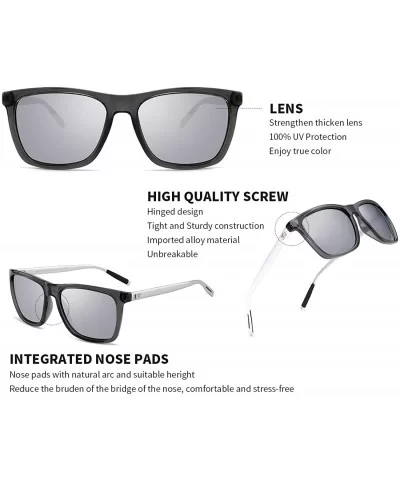 Vintage Aluminum Sunglasses for Men/Women 57MM Polarized Sunglasses TL7005 - Silver Temple / Silver Lens - CN18HAONA2M $8.02 ...