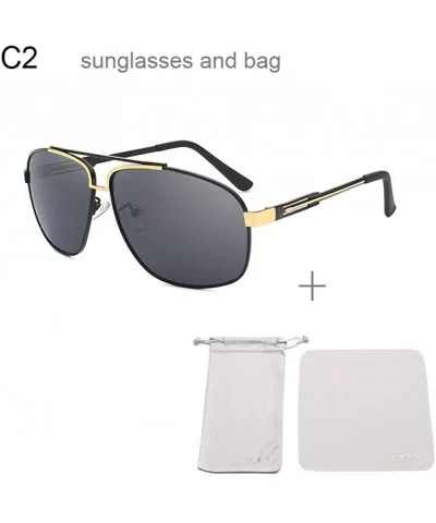 Polarized Sunglasses Man Cool Sun Glasses Men UV400 Y9754 C1BOX - Y9754 C2 - C318XE9W2I2 $12.62 Oversized