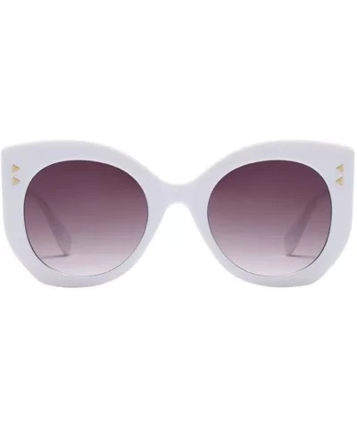 Cat Eye Sunglasses - Women Vintage Big Frame Sunglasses Ladies Man Retro Eyewear (F) - F - C518E4QAMSG $6.18 Aviator