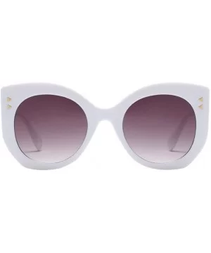 Cat Eye Sunglasses - Women Vintage Big Frame Sunglasses Ladies Man Retro Eyewear (F) - F - C518E4QAMSG $6.18 Aviator