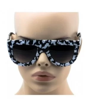 Flat Top TEARDROP Women Sunglasses Aviator Style Square Shades - Zebra / Black - CU17YX6UE8Y $6.64 Aviator