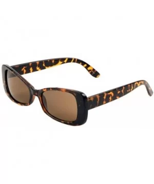 Wide Diagonal Square Thick Edge Frame Sunglasses - Brown Demi - CN197R882CQ $9.44 Square