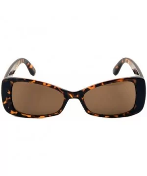 Wide Diagonal Square Thick Edge Frame Sunglasses - Brown Demi - CN197R882CQ $9.44 Square