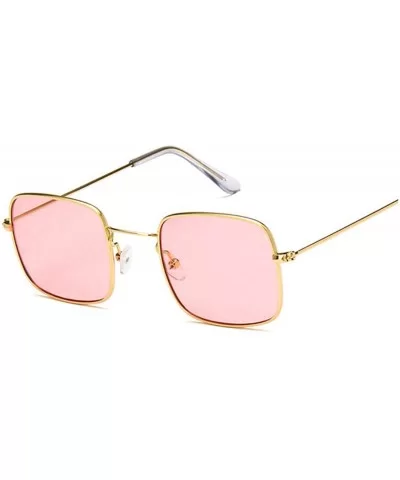 Vintage Small Square Sunglasses Women Red Yellow Clear Lens Sun Glasses Lady Retro Female Ocean Eyewear - C7198ZX7L54 $38.19 ...