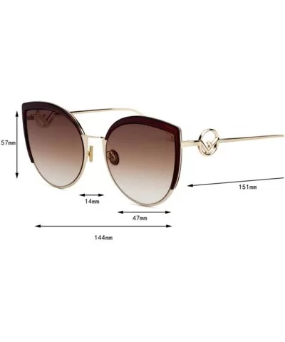 Big box cat eye sunglasses- 2019 new sunglasses fashion sunglasses - B - CI18S9NKEA5 $34.96 Aviator