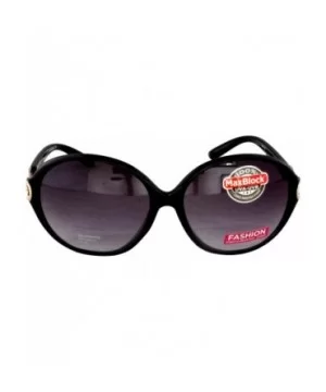 Women's Oval Butterfly Style Sunglasses Black Plastic Frame CAT 3 - CJ183U504L9 $6.22 Oval