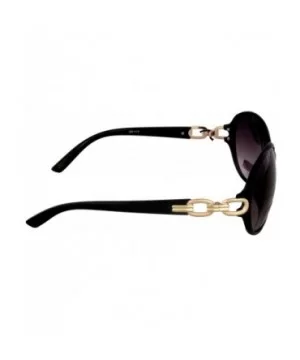 Women's Oval Butterfly Style Sunglasses Black Plastic Frame CAT 3 - CJ183U504L9 $6.22 Oval