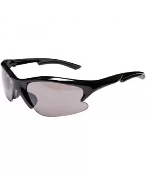 JM22 Sport Wrap Sunglasses Mirror lens TR90 Unbreakable - Black & Smoke - CE114WXICOT $9.64 Wrap