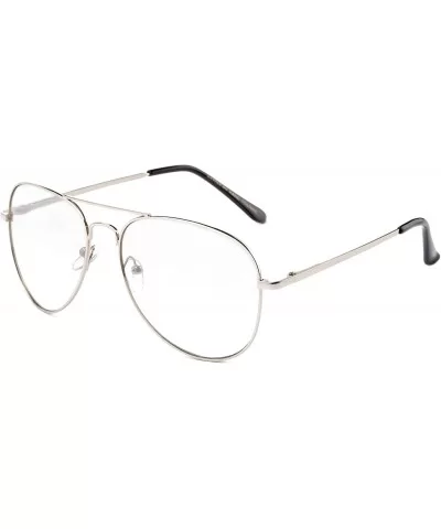 Clear Aviator Fun Costume Eye Glasses Classic Vintage Fun Props Clear Lenses Frames - CV12J6U55UV $5.89 Aviator