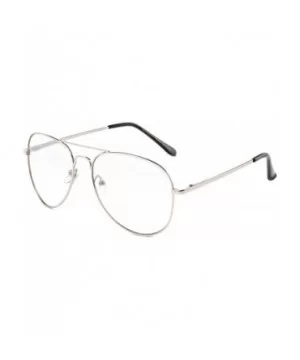 Clear Aviator Fun Costume Eye Glasses Classic Vintage Fun Props Clear Lenses Frames - CV12J6U55UV $5.89 Aviator