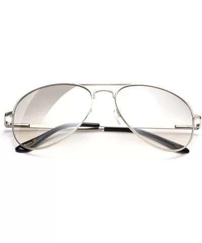 Clear Aviator Fun Costume Eye Glasses Classic Vintage Fun Props Clear Lenses Frames - CV12J6U55UV $5.89 Aviator