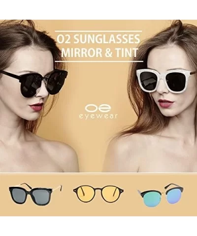 97800-1 Premium Soft Horned Rim Matte Finish Mirror Retro Sunglasses - Turquiose/ Blue - C018OENDY8X $10.39 Oversized