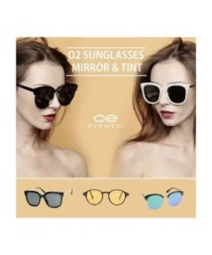 97800-1 Premium Soft Horned Rim Matte Finish Mirror Retro Sunglasses - Turquiose/ Blue - C018OENDY8X $10.39 Oversized