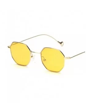 Blue Yellow Red Tinted Sunglasses Women Small Frame PolygonVintage Sun Glasses Men Retro - Clear Blue - CE198AHYX89 $33.27 Go...