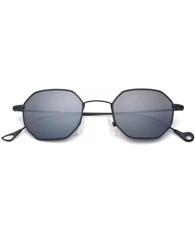 Blue Yellow Red Tinted Sunglasses Women Small Frame PolygonVintage Sun Glasses Men Retro - Clear Blue - CE198AHYX89 $33.27 Go...