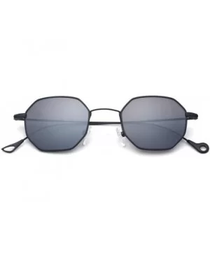 Blue Yellow Red Tinted Sunglasses Women Small Frame PolygonVintage Sun Glasses Men Retro - Clear Blue - CE198AHYX89 $33.27 Go...