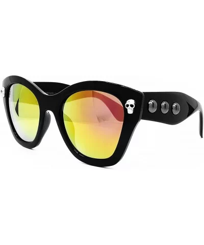 5209 Premium Oversize XXL Men Women Mirrored harley bike Style Retro Vintage Spike punk gotica Sunglasses - C918EHQOOEL $13.8...