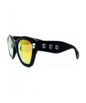 5209 Premium Oversize XXL Men Women Mirrored harley bike Style Retro Vintage Spike punk gotica Sunglasses - C918EHQOOEL $13.8...