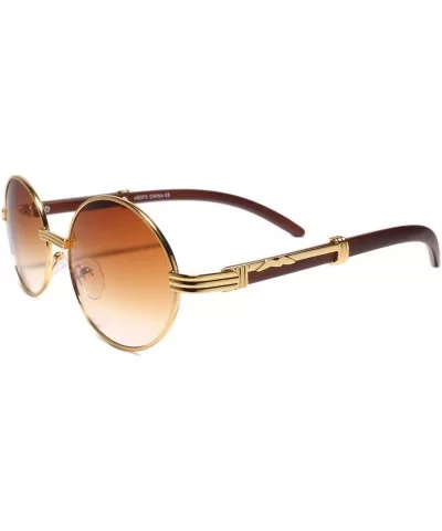 Classy Vintage Retro Style Oval Sun Glasses - Brown - CE18WE0Q662 $9.36 Oval