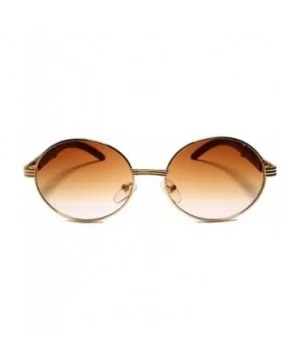 Classy Vintage Retro Style Oval Sun Glasses - Brown - CE18WE0Q662 $9.36 Oval