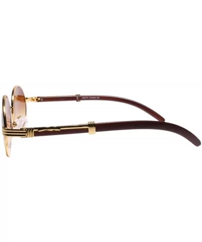 Classy Vintage Retro Style Oval Sun Glasses - Brown - CE18WE0Q662 $9.36 Oval