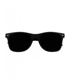 Super Dark Round Sunglasses UV400 Casual Blacked Out 80's Retro Shades - 2-pack Soft Black - CS182MQWY9N $12.49 Round