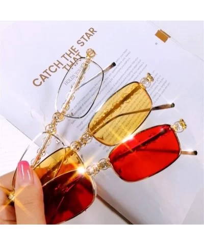 Luxury Diamond Rectangle Sunglasses Women New Designer Fashion Square Male Glasses Female Eyeglasses Clear Lens - C5198GGIUD4...