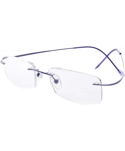 Titanium Rimless Eyeglasses Women Purple - C111UM9AVL3 $17.72 Rimless