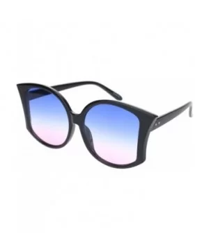 Womens Retro Vintage Style Bat Shape Designer Fashion Sunglasses - Black Blue Pink - CL18O3N0OCQ $5.98 Butterfly