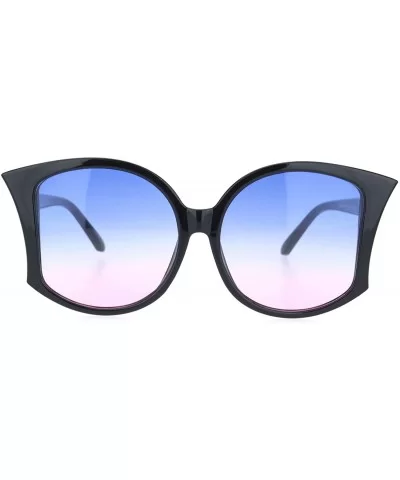 Womens Retro Vintage Style Bat Shape Designer Fashion Sunglasses - Black Blue Pink - CL18O3N0OCQ $5.98 Butterfly