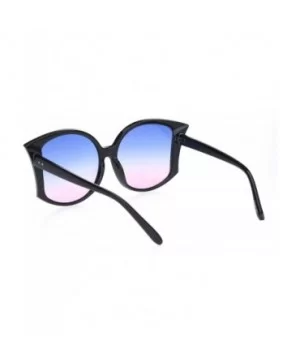 Womens Retro Vintage Style Bat Shape Designer Fashion Sunglasses - Black Blue Pink - CL18O3N0OCQ $5.98 Butterfly