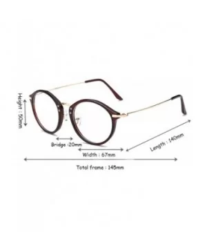 Round Frame Nearsighted Glasses Male Female metal frame resin lenses - Brown - CD18G6QZL46 $17.06 Round