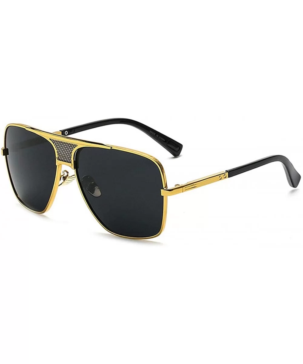 Fashion Lady Sunglasses Square Brand Designer Retro Mens Goggle UV400 - C4 - CF18RK3OXKK $9.40 Rectangular