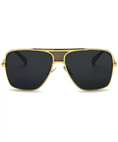 Fashion Lady Sunglasses Square Brand Designer Retro Mens Goggle UV400 - C4 - CF18RK3OXKK $9.40 Rectangular