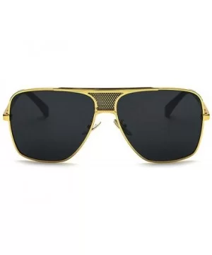 Fashion Lady Sunglasses Square Brand Designer Retro Mens Goggle UV400 - C4 - CF18RK3OXKK $9.40 Rectangular