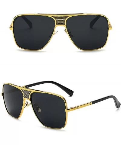 Fashion Lady Sunglasses Square Brand Designer Retro Mens Goggle UV400 - C4 - CF18RK3OXKK $9.40 Rectangular