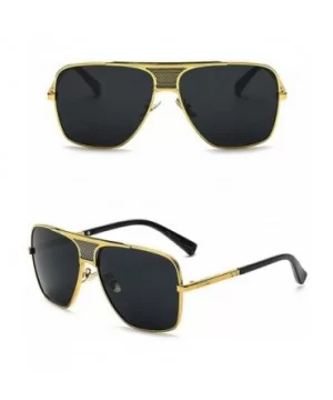 Fashion Lady Sunglasses Square Brand Designer Retro Mens Goggle UV400 - C4 - CF18RK3OXKK $9.40 Rectangular