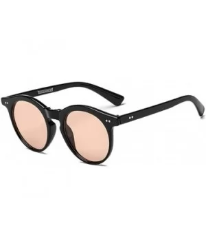 Classic Retro Round Oversized Sunglasses for Women women with Rivets colorful eyewear UV400 Protection - 5 - CT196WWTEGY $11....