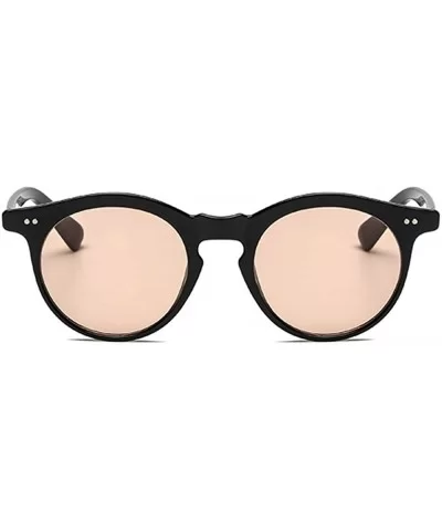 Classic Retro Round Oversized Sunglasses for Women women with Rivets colorful eyewear UV400 Protection - 5 - CT196WWTEGY $11....