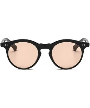 Classic Retro Round Oversized Sunglasses for Women women with Rivets colorful eyewear UV400 Protection - 5 - CT196WWTEGY $11....