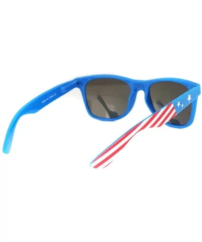 Classic Eyewear Retro 80's American USA Flag 4th of July Frame Sunglasses - Gold - CW17YI9KGUA $7.78 Shield